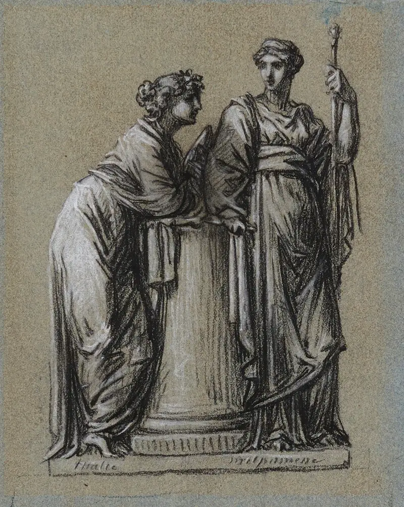 Thalie et Melpomène av Pierre-Paul Prud'hon