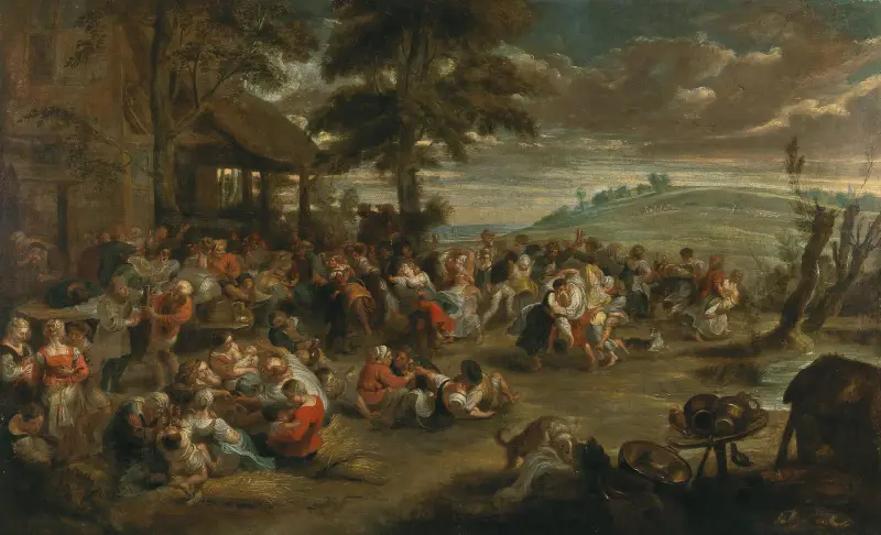 Ein Dorffest von Follower of Peter Paul Rubens