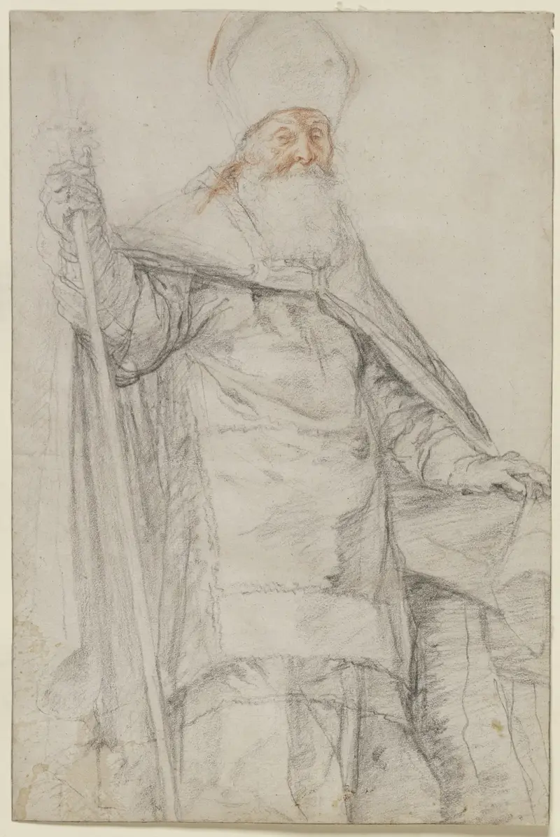 Ein Bischof in vollem Ornat av Peter Paul Rubens