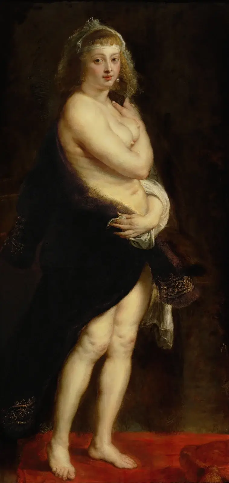 Helena Fourment i pälskappa av Peter Paul Rubens