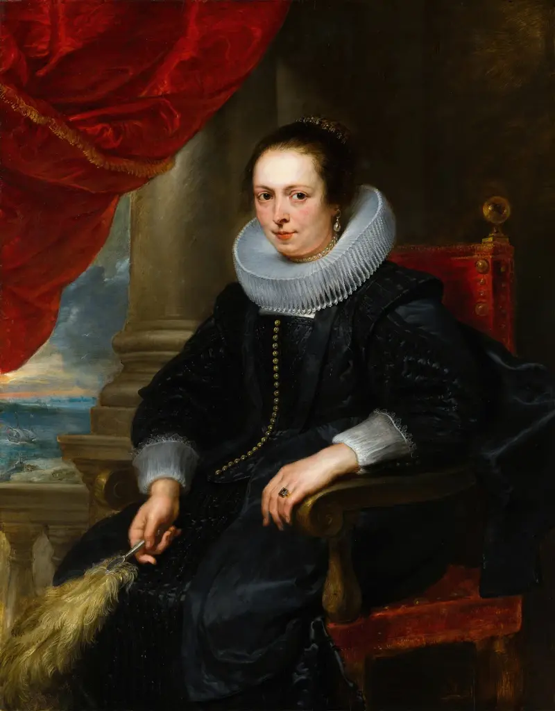 Portrait of a Woman,possibly Clara Fourment av Peter Paul Rubens