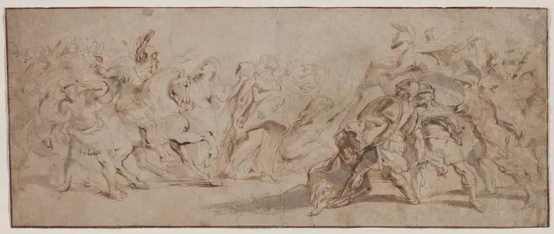 Reconciliation of the Romans and the Sabines av Peter Paul Rubens