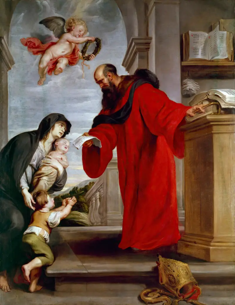 Saint Ives of Treguier, Patron of Lawyers, Defender of Widows and Orphans av Peter Paul Rubens