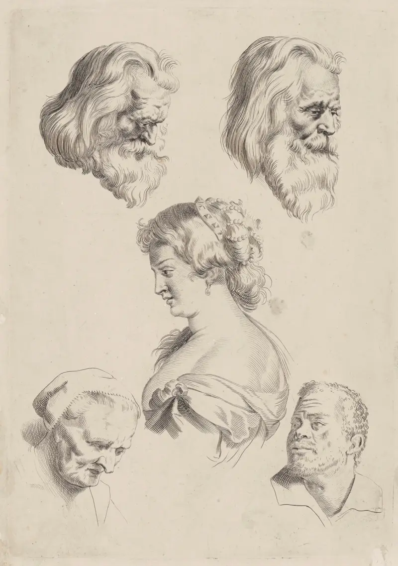 Study of Heads – nr 2 av Peter Paul Rubens