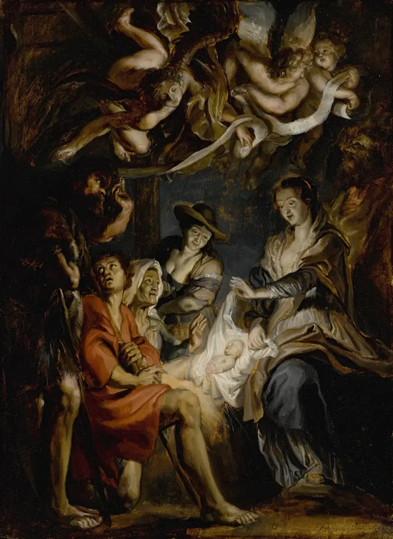 Herdarnas tillbedjan av Follower of Peter Paul Rubens