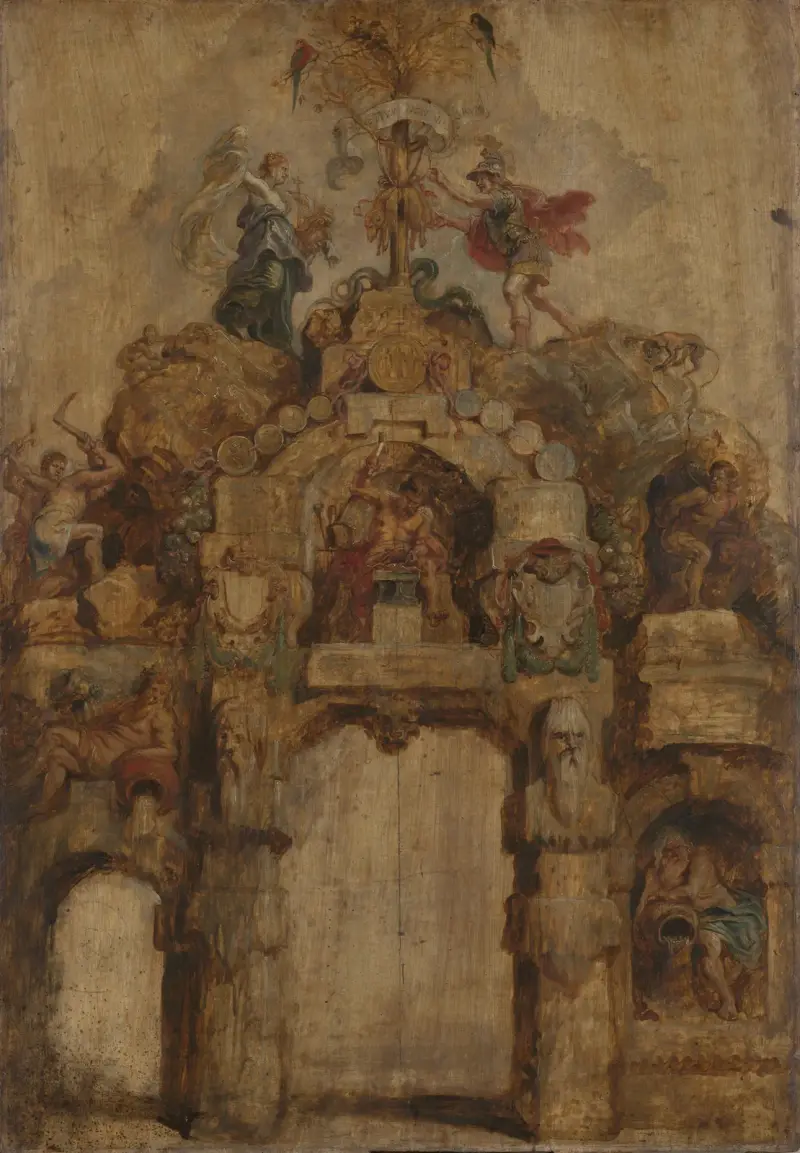 The Arch of the Mint (reverse), 1635 – nr 2 av Peter Paul Rubens