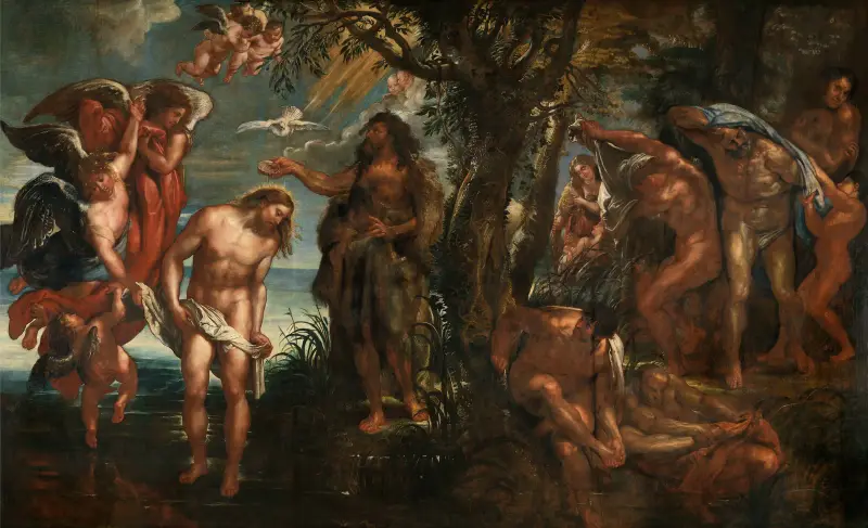 The Baptism of Christ av Peter Paul Rubens