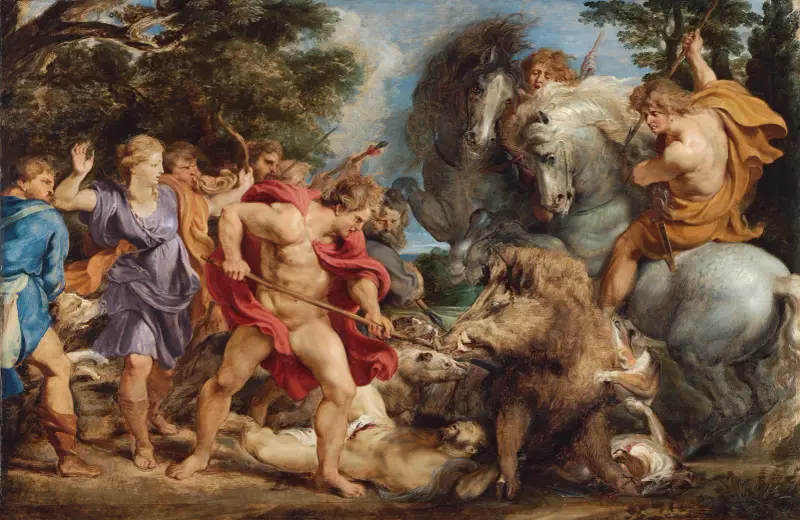 The Calydonian Boar Hunt av Peter Paul Rubens