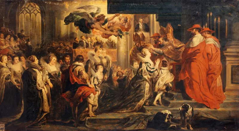 Marie de Médicis kröning den 13 maj 1610 av Peter Paul Rubens