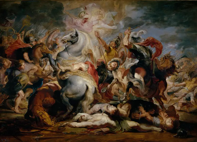 The Death of Decius Mus av Peter Paul Rubens