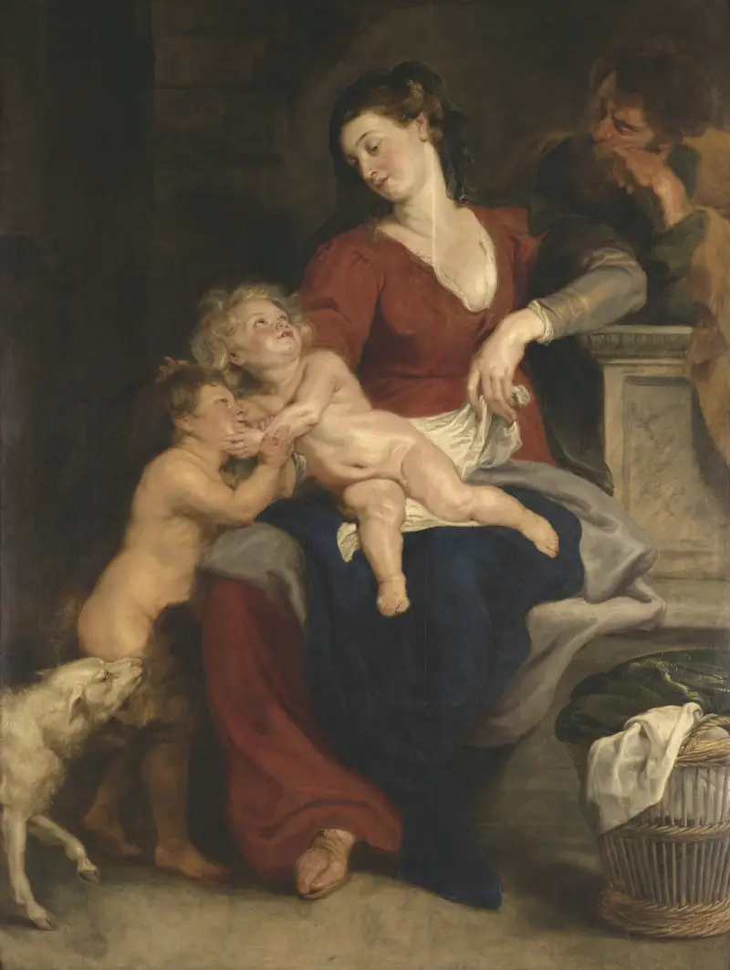 The Holy Family with the Basket av Peter Paul Rubens