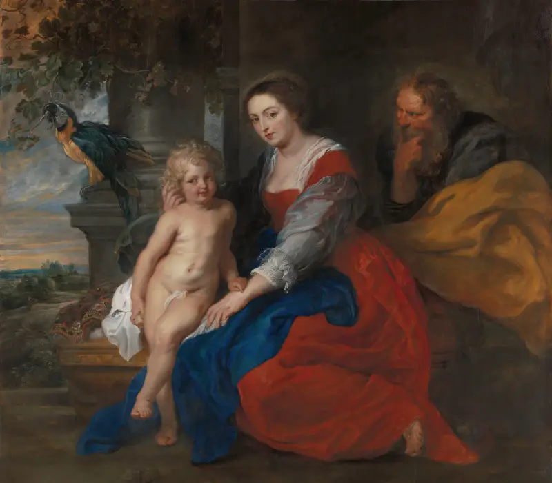 The Holy Family with the Parrot av Peter Paul Rubens
