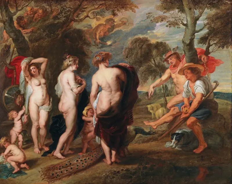 The Judgement Of Paris av Follower of Peter Paul Rubens