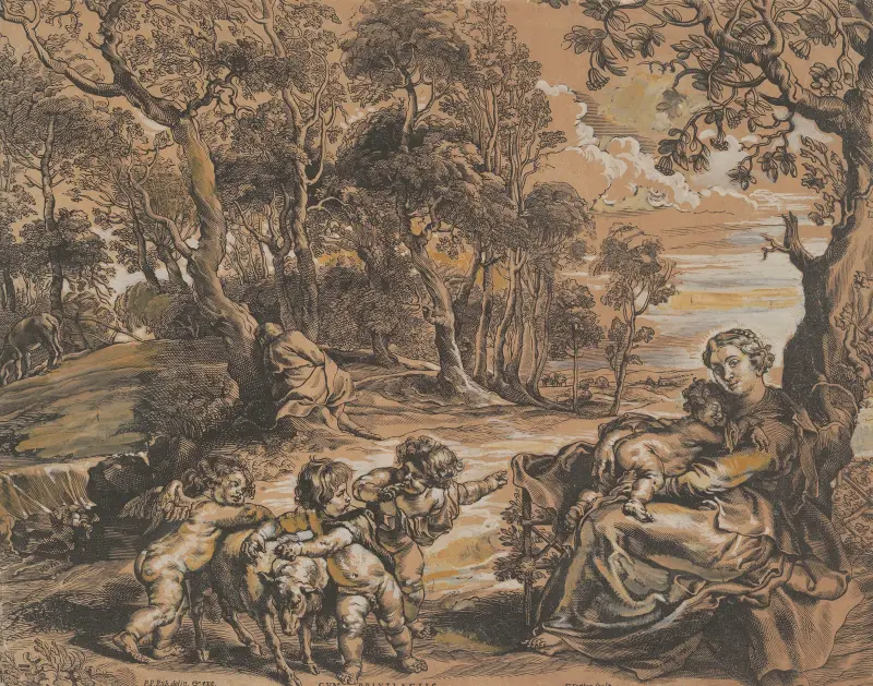 The Rest on the flight into Egypt av Peter Paul Rubens