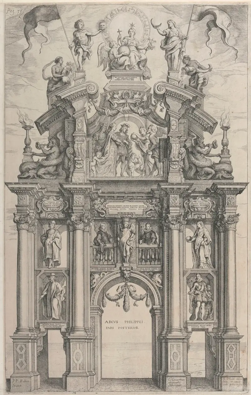 The Triumphal Arch of Philip av Peter Paul Rubens