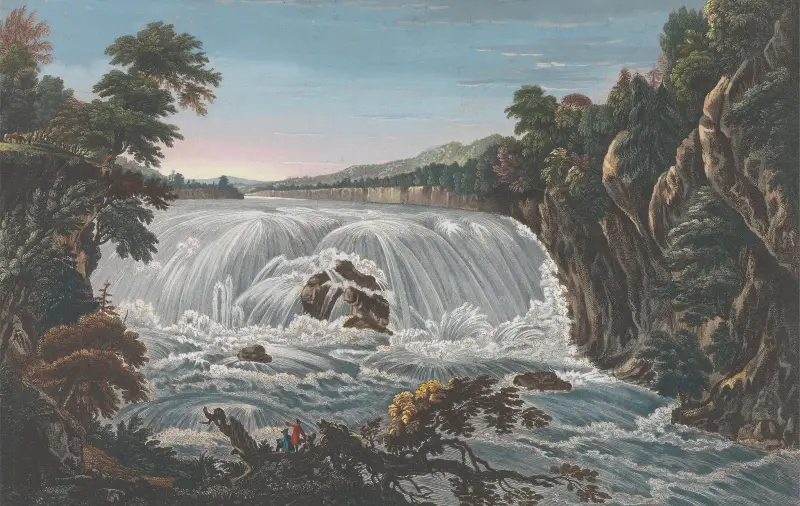 A View of the Great Cohoes on the Mohawk River av Paul Sandby