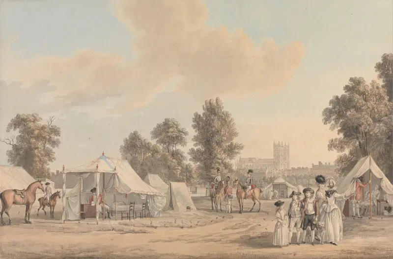 An Encampment in St. James Park av Paul Sandby