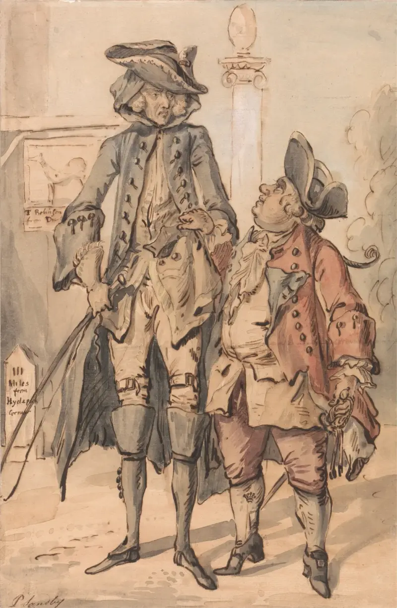 Karikatyren av George Bubb Dodington och Sir Thomas Robinson av Paul Sandby