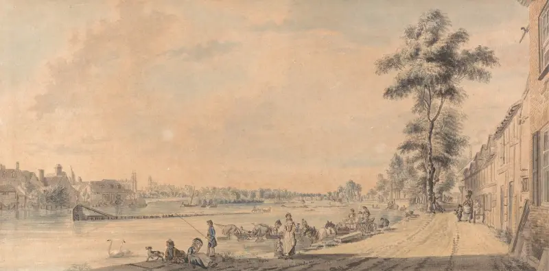 Eton College från söder av Paul Sandby