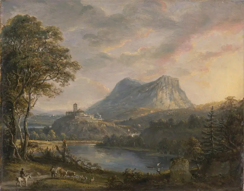 Landskap med sjö av Paul Sandby