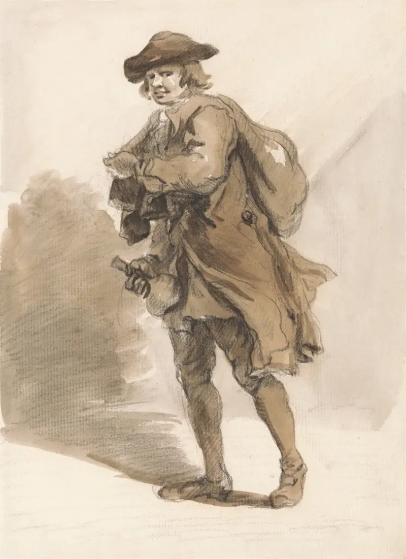 Londoner Ausrufer; ein Mann mit Flasche von Paul Sandby