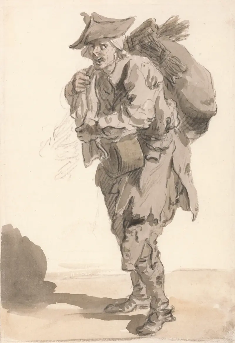 Londyńskie okrzyki; Drobny węgiel lub szczotki, Paul Sandby
