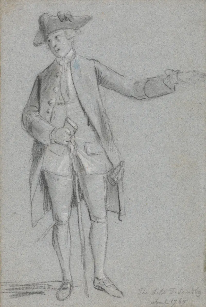 Porträtt av Thomas Sandby, R.A., konstnärens bror av Paul Sandby