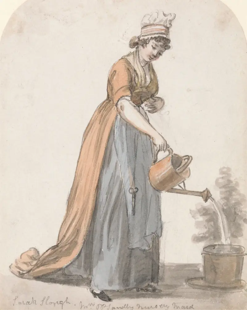 Sara Hough, Mrs. T. P. Sandby’s Nursery Maid av Paul Sandby