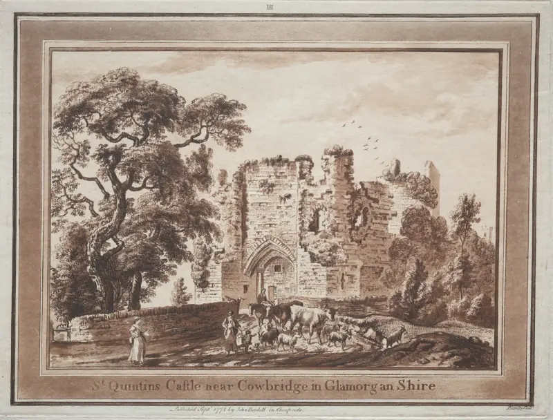 St. Quintin’s Castle near Cowbridge in Glamorganshire av Paul Sandby