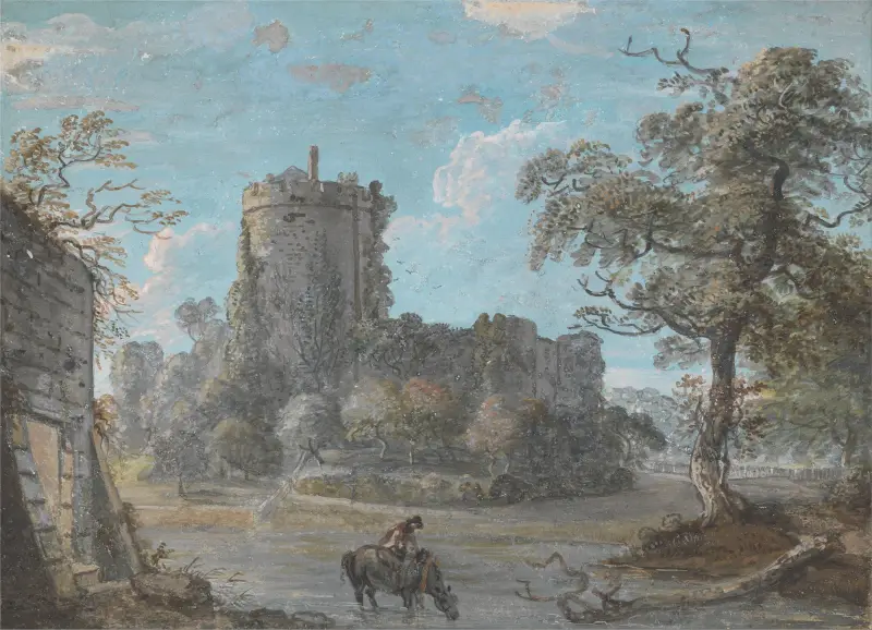 Ingången till Chepstow Castle av Paul Sandby