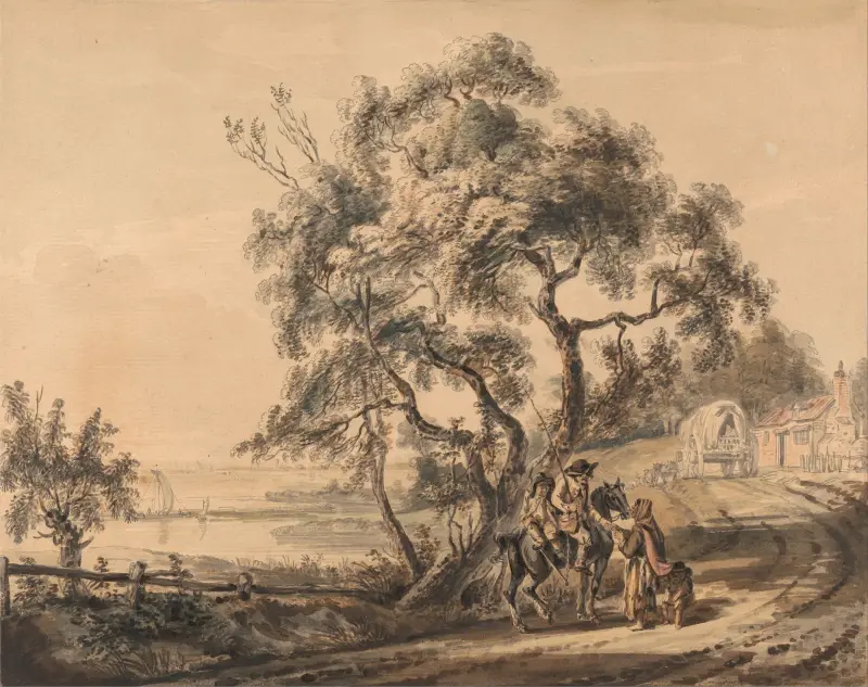 Die wahrsagende Zigeunerin von Paul Sandby