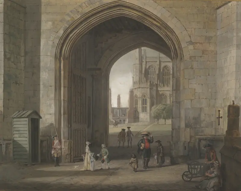 Brama wieżowa w zamku Windsor, Paul Sandby