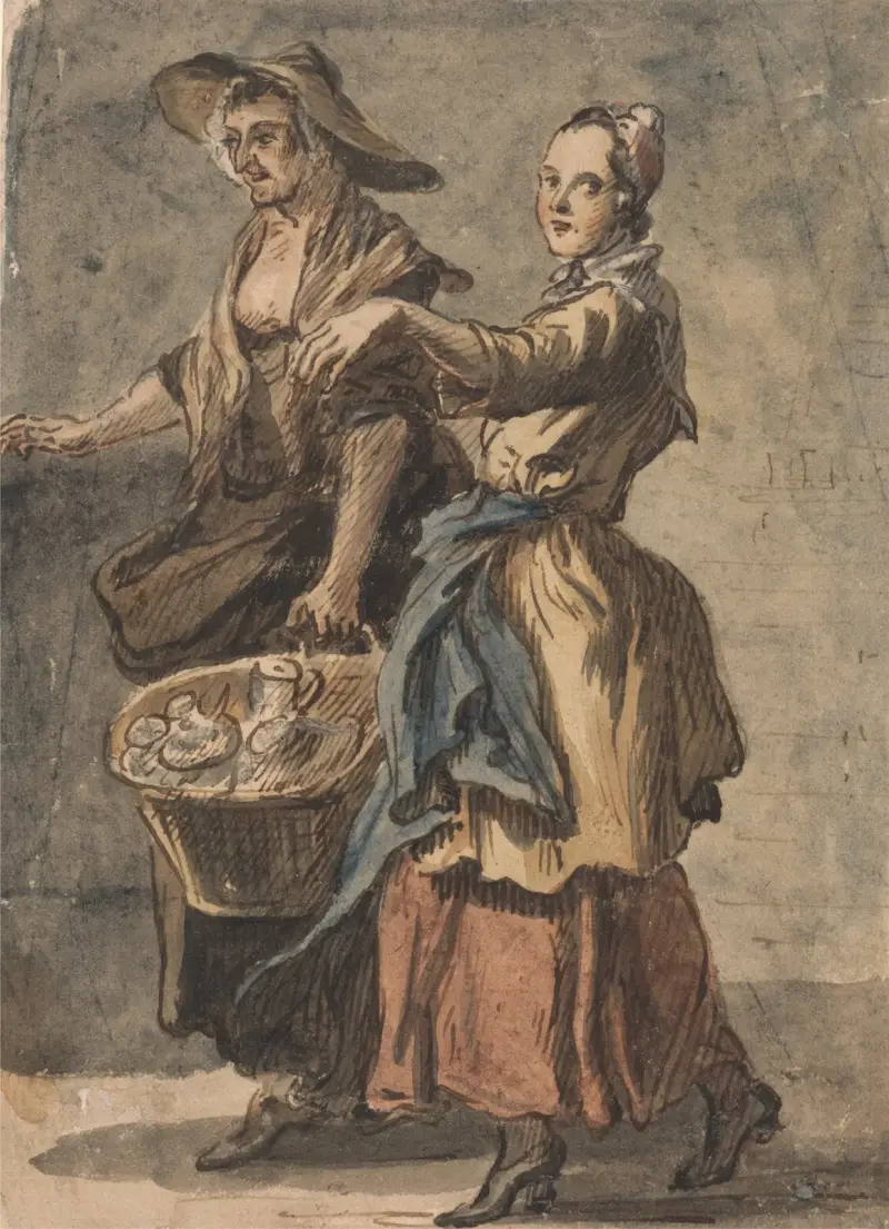 Dwie kobiety z koszem, 1759, Paul Sandby