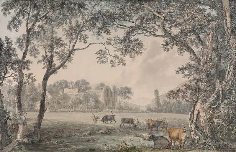 Valle Crucis Abbey, Denbighshire av Paul Sandby