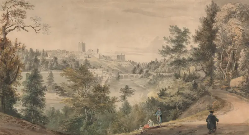 Utsikt över Richmond Castle, Yorkshire av Paul Sandby