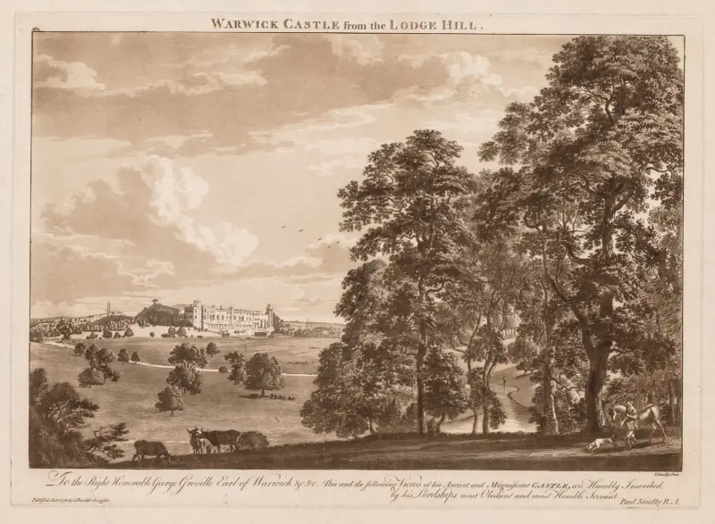 Warwick Castle vom Lodge Hill von Paul Sandby