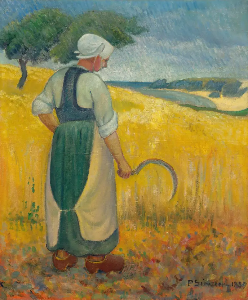 Ung bretonsk kvinna med skära av Paul Sérusier