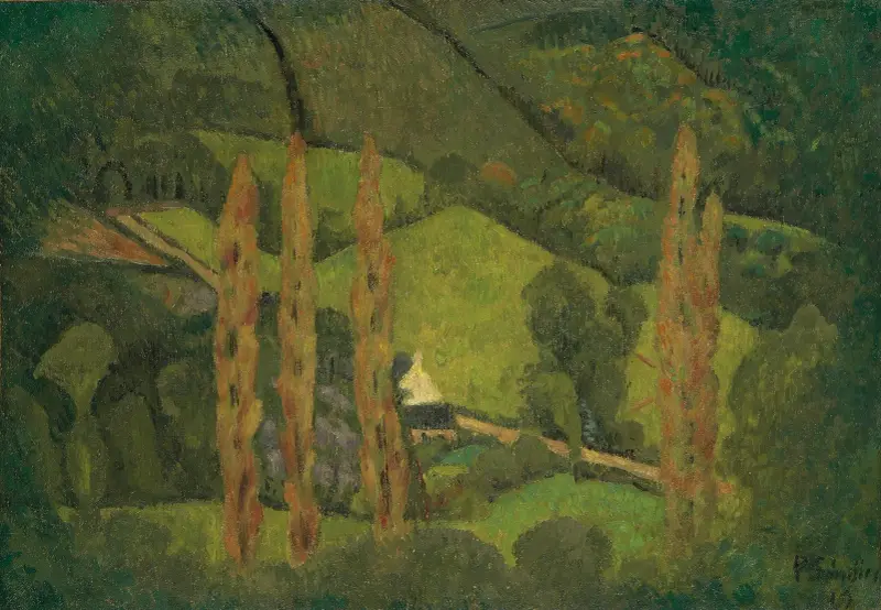 Grüne Landschaft, Tal von Châteauneuf von Paul Sérusier