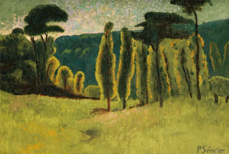 Pins Et Peupliers Dans Un Pré av Paul Sérusier