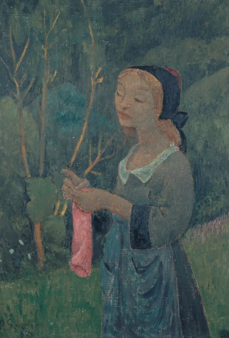 Tricoteuse au bas rose av Paul Sérusier