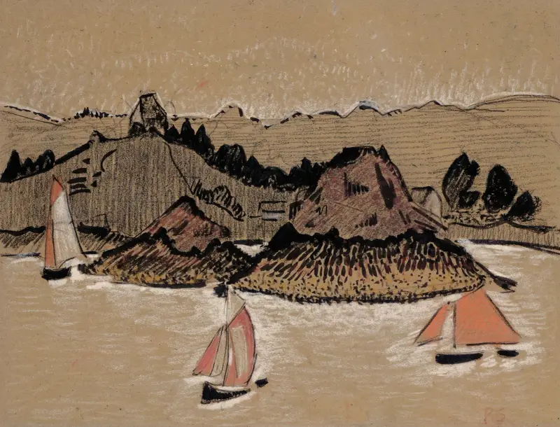 Drei Boote auf der Trieux von Paul Sérusier