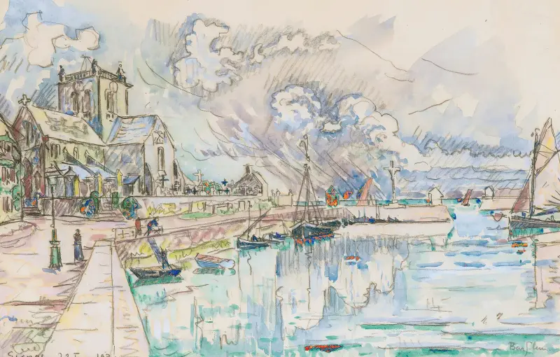 Barfleur, Le Port von Paul Signac