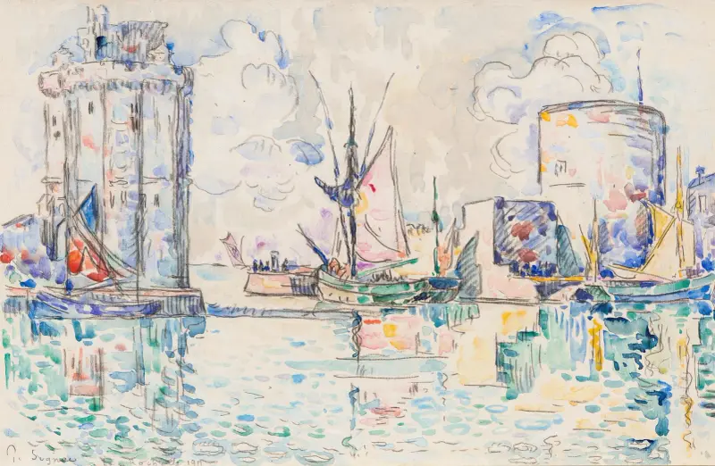 La Rochelle. Sortie du port av Paul Signac