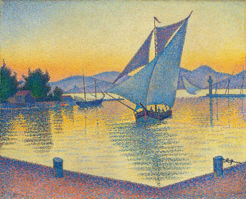 Le Port Au Soleil Couchant, Opus 236 (Saint-Tropez) av Paul Signac
