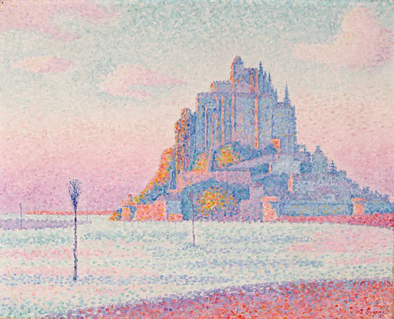 Mont Saint-Michel, Setting Sun av Paul Signac