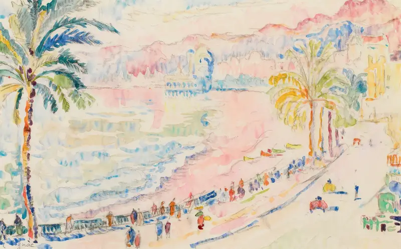 Nice, La Promenade Des Anglais av Paul Signac