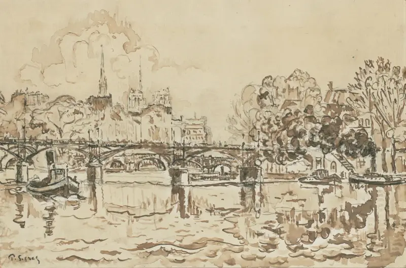 Paris. La passerelle des Arts av Paul Signac