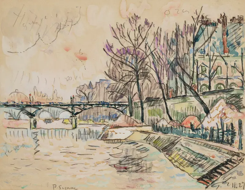 Paris, le Pont des Arts, 1927 av Paul Signac