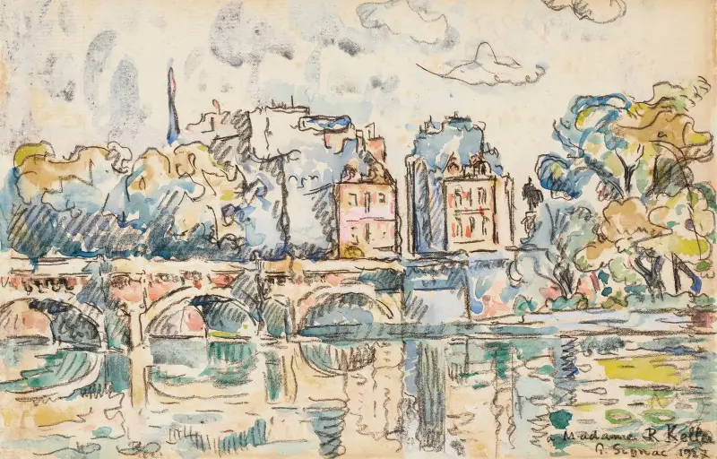 Paris. Le Pont-Neuf, 1927 av Paul Signac