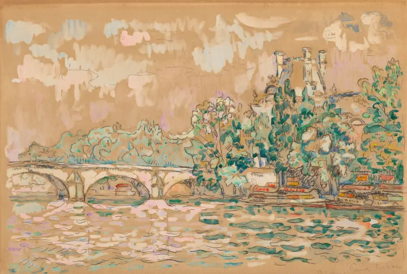 Paris, Le Pont-Royal, 1925 av Paul Signac